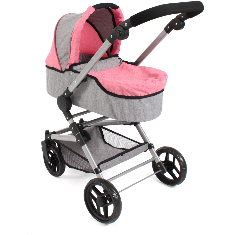 BAYER CHIC 2000 Kombipuppenwagen Fides 3 in 1 melange pink