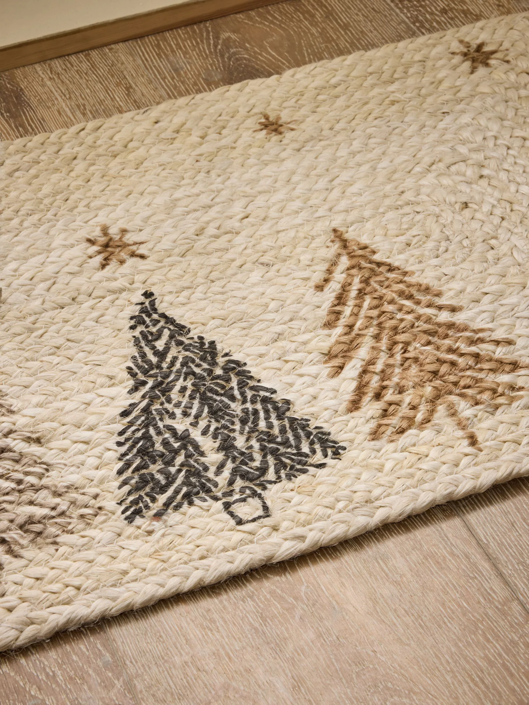 Christmas Scandi Tree Jute Doormat