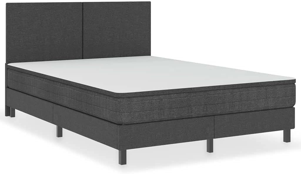 vidaXL Boxspring Bettgestell Bettrahmen Boxspringbett Schlafzimmermöbel Schlafzimmerbett Polsterbett Doppelbett Bett Grau Stoff 180x200cm