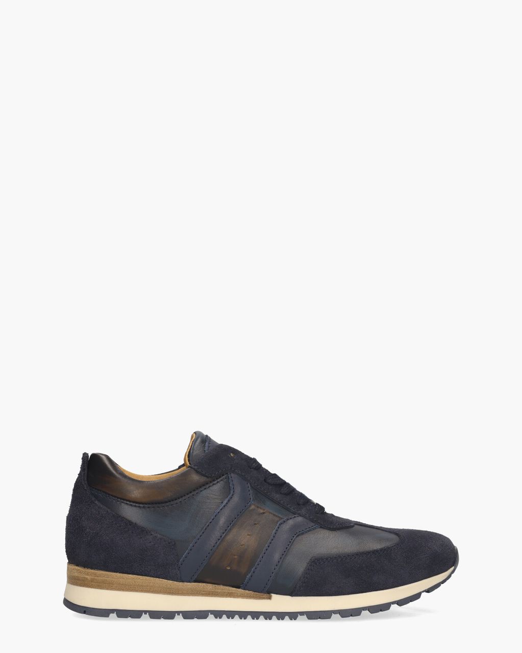 Rapid Soul Sweder Donkerblauw/Bruin Herensneakers