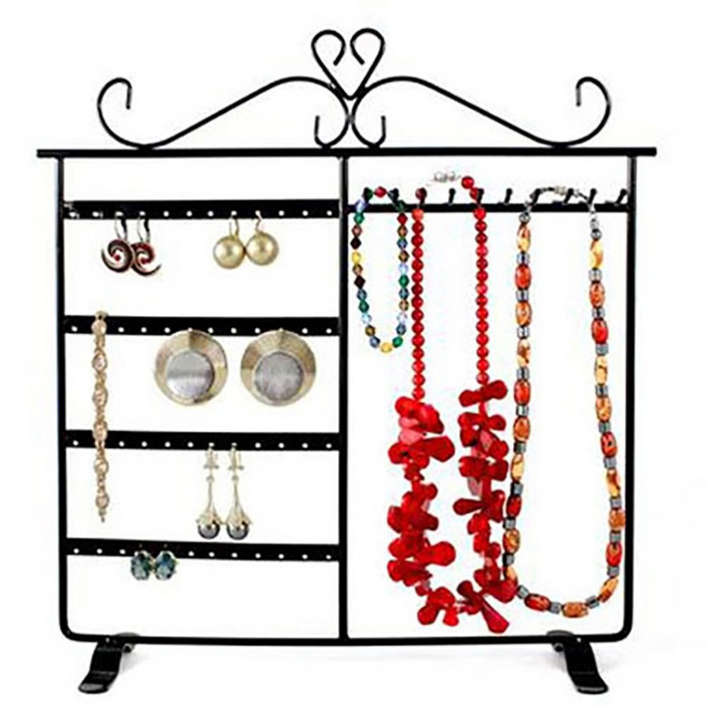 Porte bijoux dressing boucle d'oreille et collier Noir