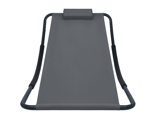 VIDAXL - Lit de jardin gris 200x90 cm acier