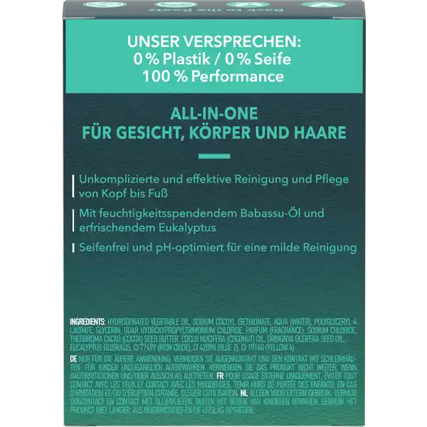 MEN 3in1 Feste Duschpflege Eukalyptus & Babassu-Öl