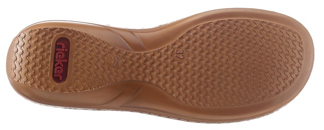 Rieker Sandale  , Sommerschuh, Sandalette, Keilabsatz, mit Gummizugbändern