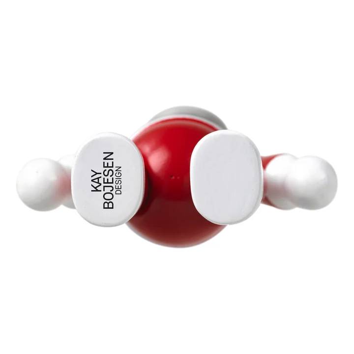 Kay Bojesen - Weihnachtsmann & Weihnachtsfrau Holz-Ornamente, rot / weiss (2er-Set)