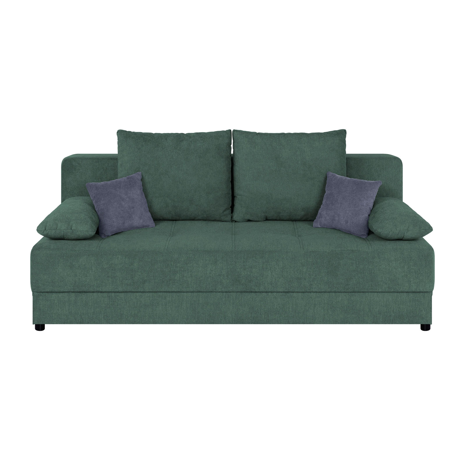 Schlafsofa - petrol - Boxspring - mit Staukasten