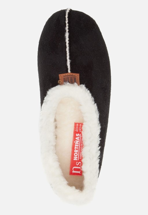 Nortenas Pantoffels zwart Textiel