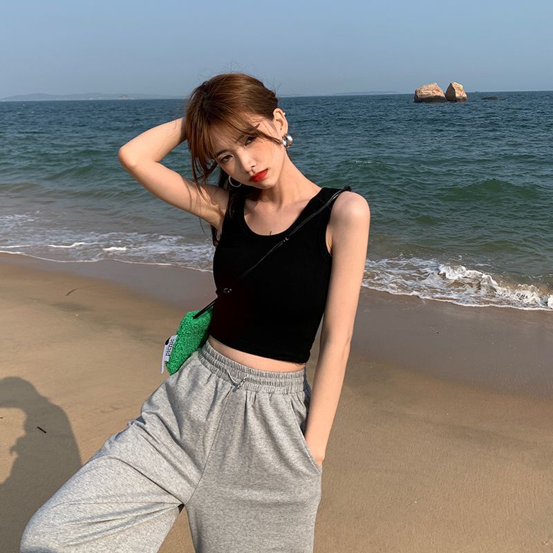 Shinsei - Effen crop tanktop