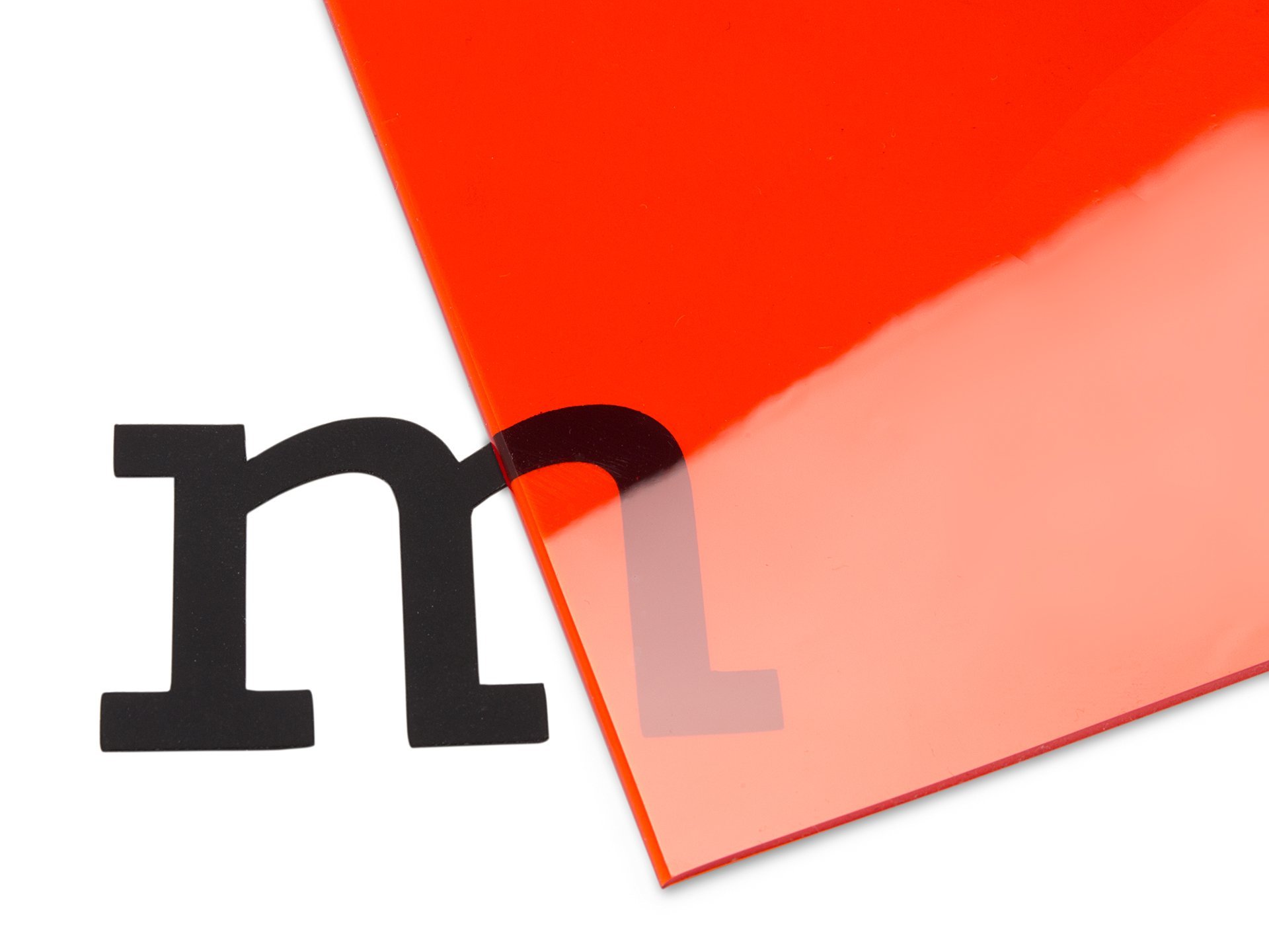 PVC-weich Streifenplatte, transparent, rot