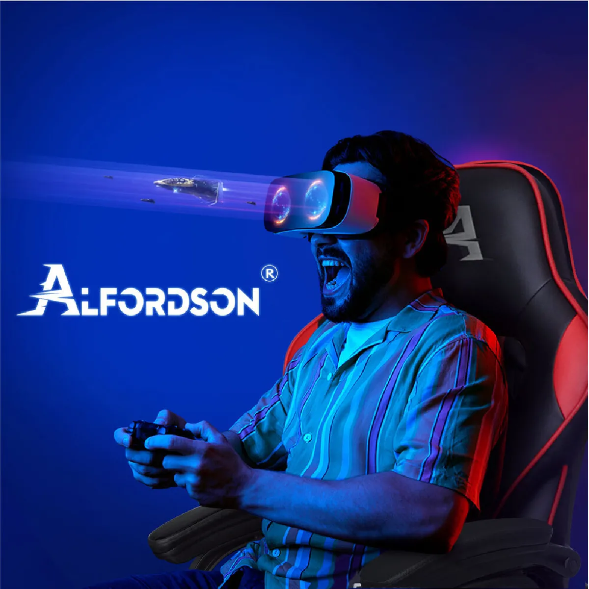 ALFORDSON - Noir Rouge