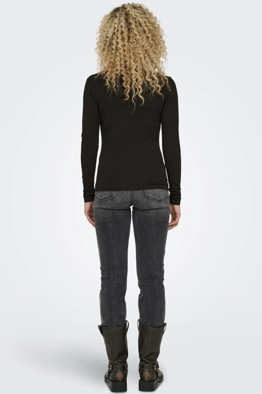 Only Onlsia L/S O-Neck Top Box 4607620 black coffee