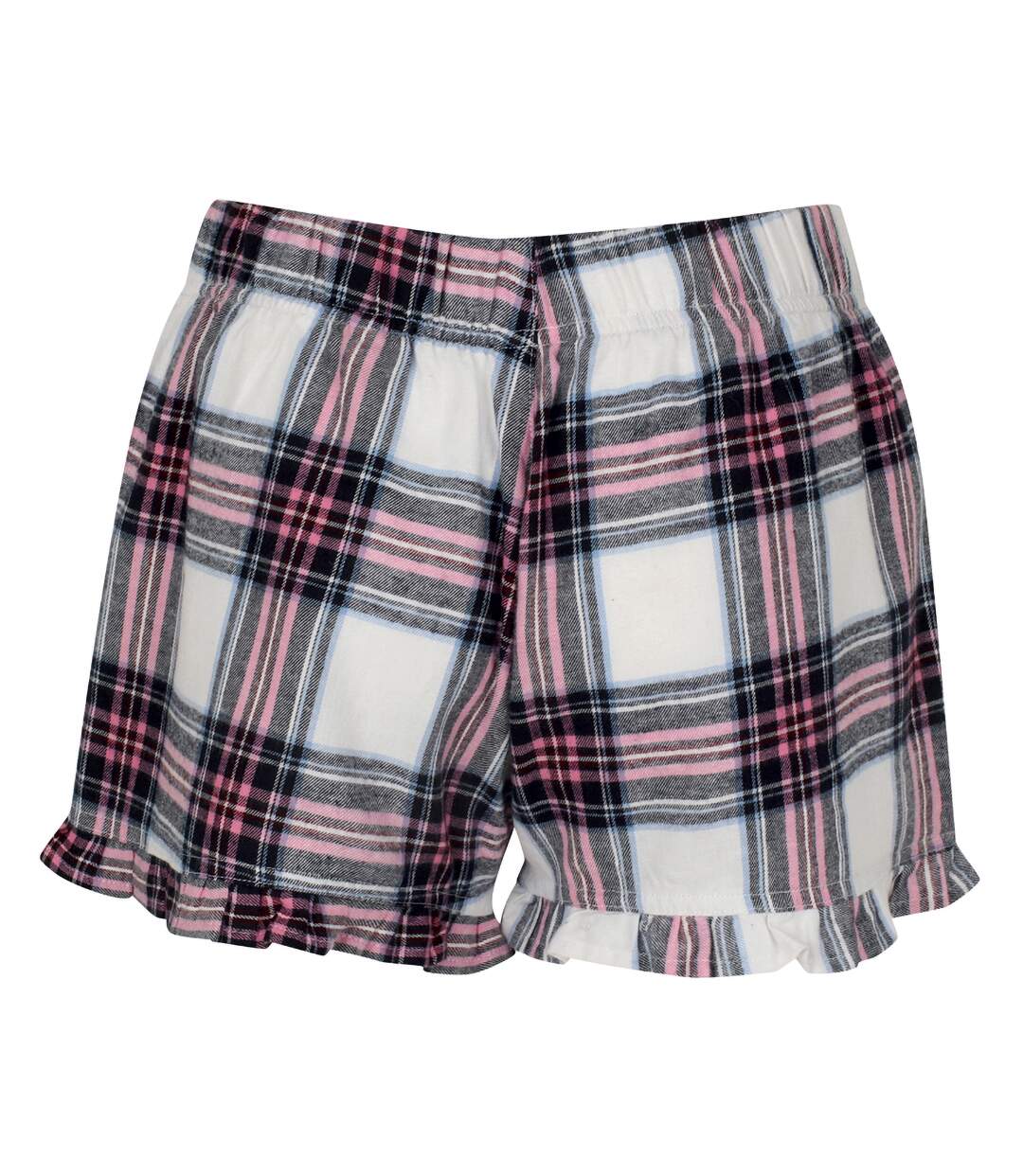 SF - Short TARTAN - Femme (Blanc / rose) - UTPC3380