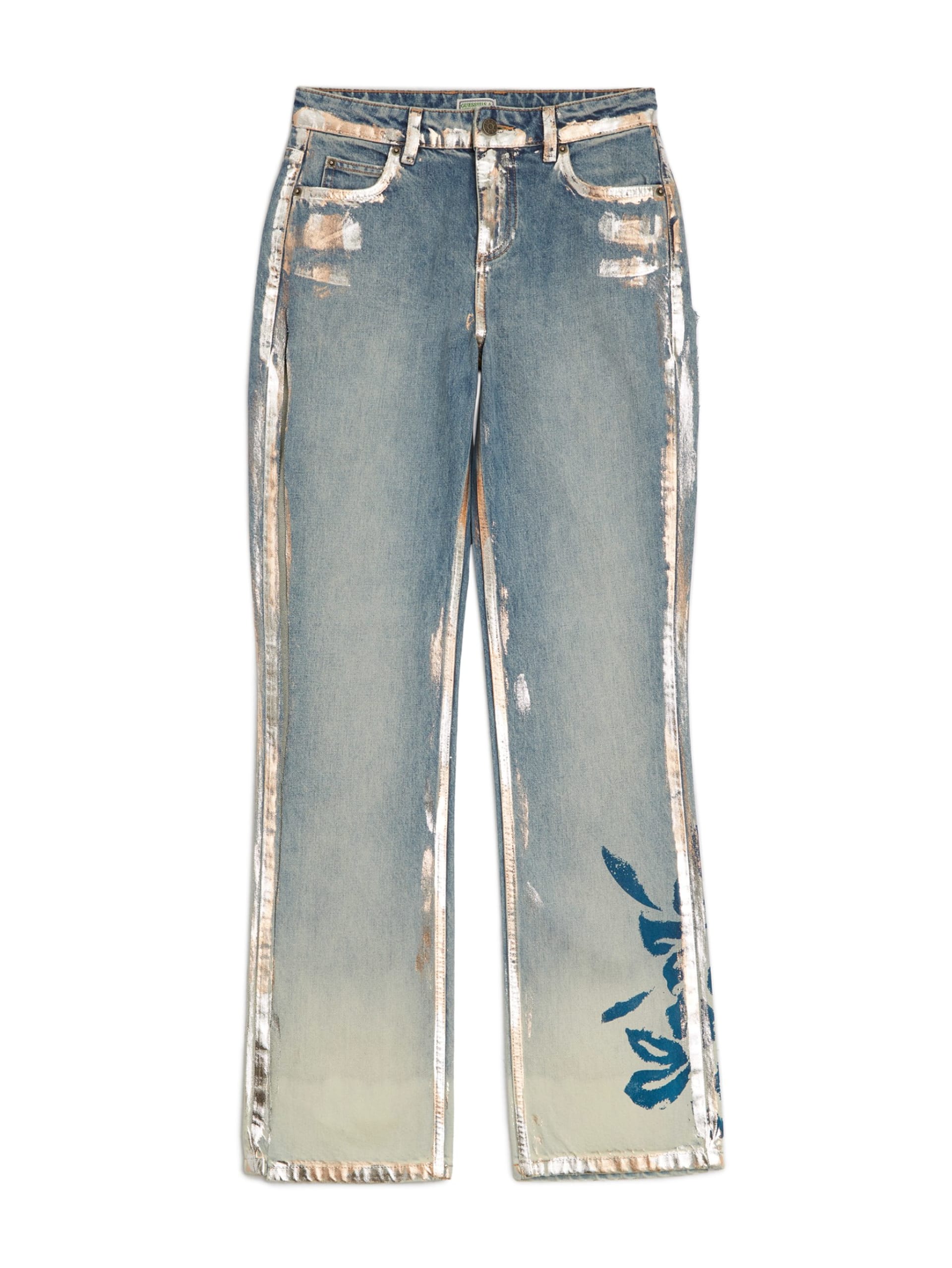 Calça jeans floral