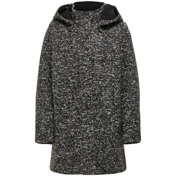 Køb Kids ONLY Dark Grey Melange Sedonna Boucle Uld Jakke