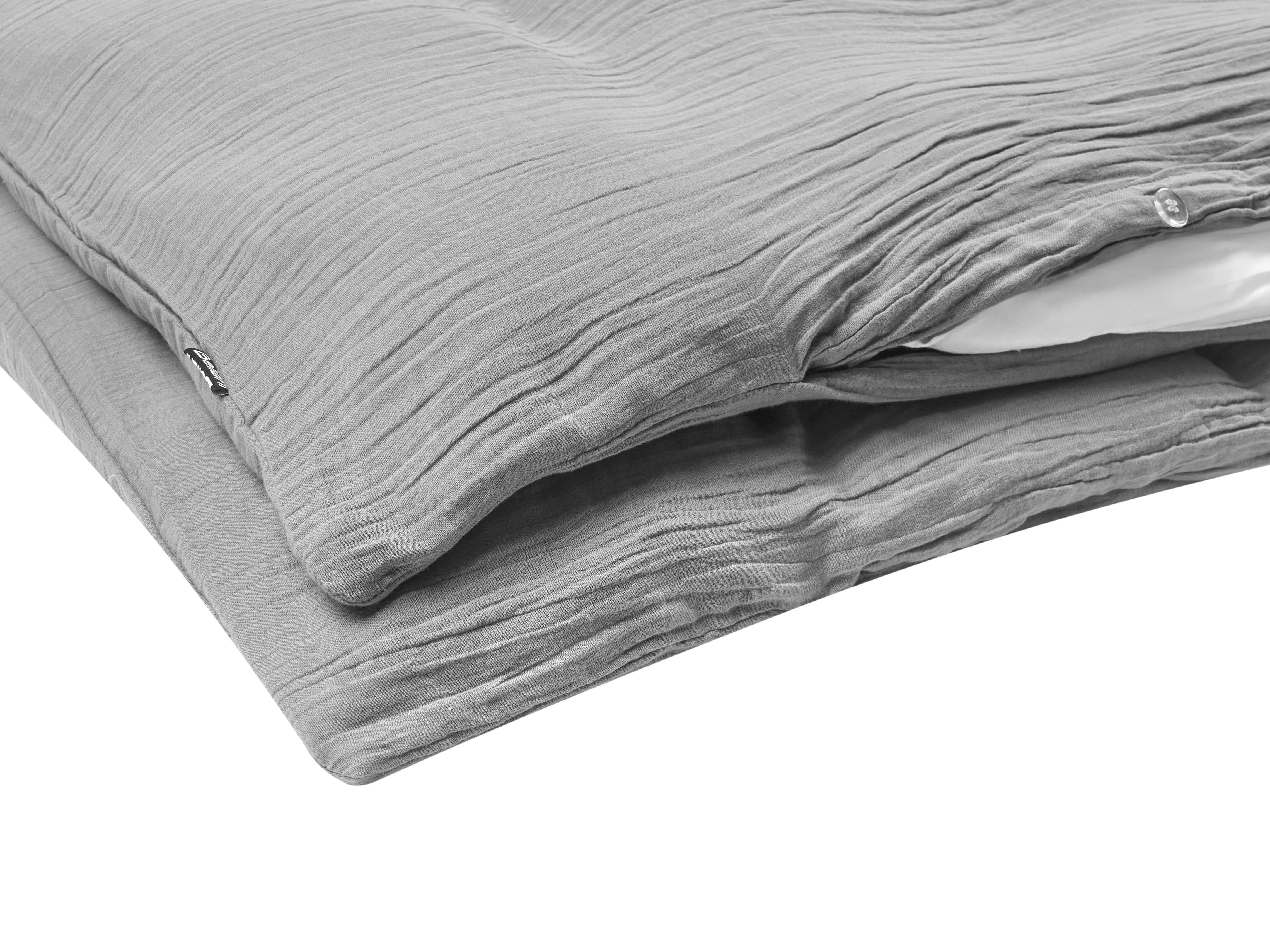 Dekbedovertrekset SUMNER Mousseline 220 x 240 cm Lichtgrijs