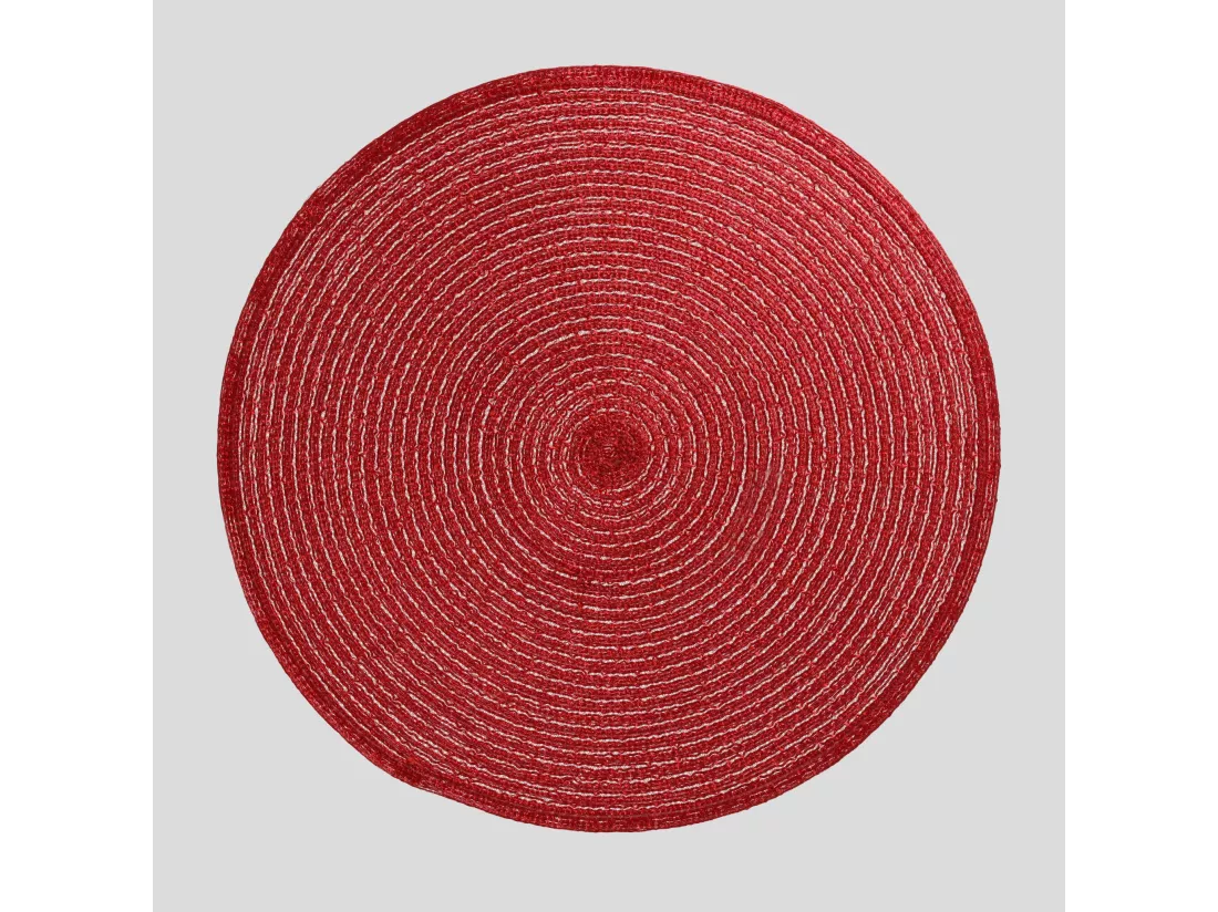 Ensemble De Sous-Verres Décoratifs Glitter Rouge Moyen 38