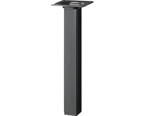 Tarrox tafelpoot, vierkant, 25 x 25 x 100 mm, zwart