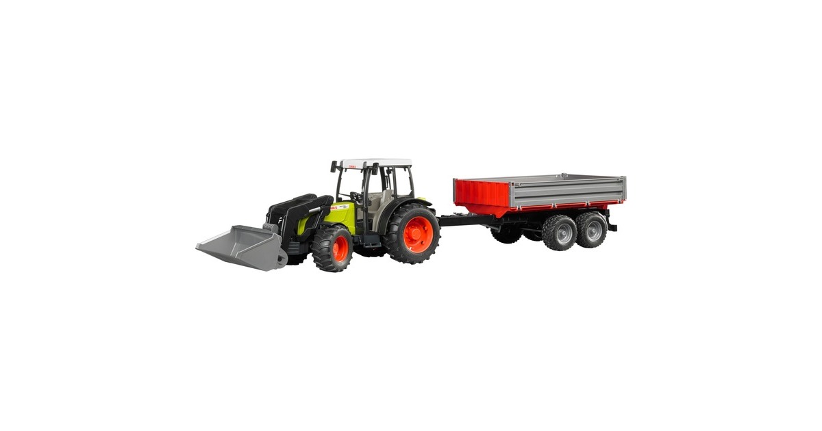 bruderClaas Nectis 267 F met voorlader en kiepwagen met uitklapbare zijschotten Modelvoertuig  (02112)