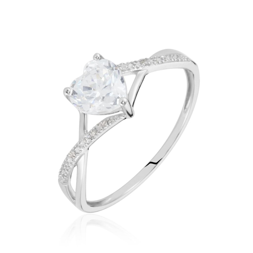 Bague Or Blanc Clothilde Oxyde De Zirconium