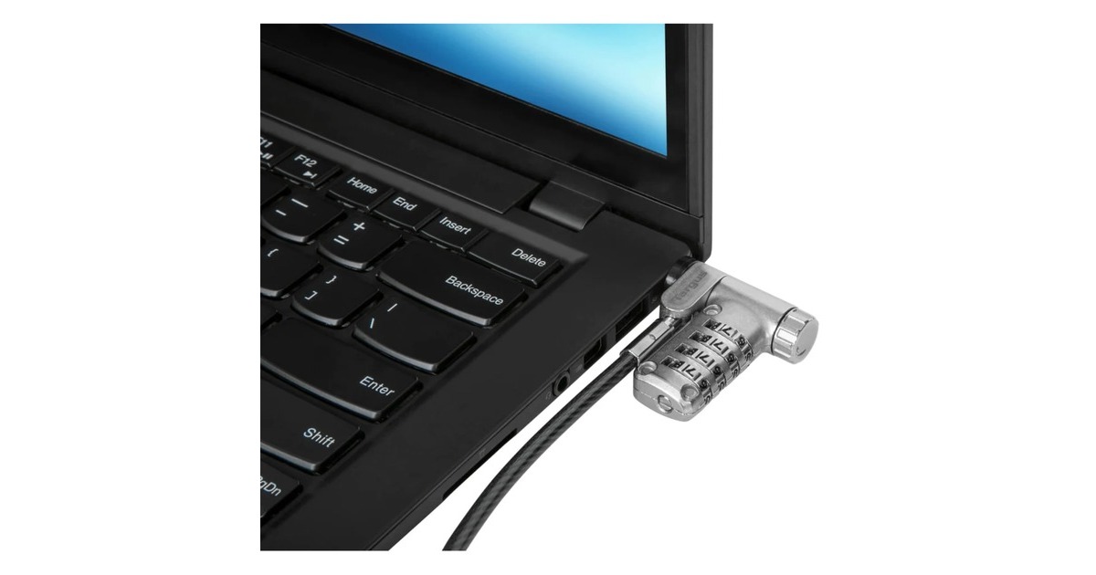 TargusDEFCON Ultimate Universal Serialised Combination Cable Lock with Slimline Adaptable Lock Head diefstalbeveiliging