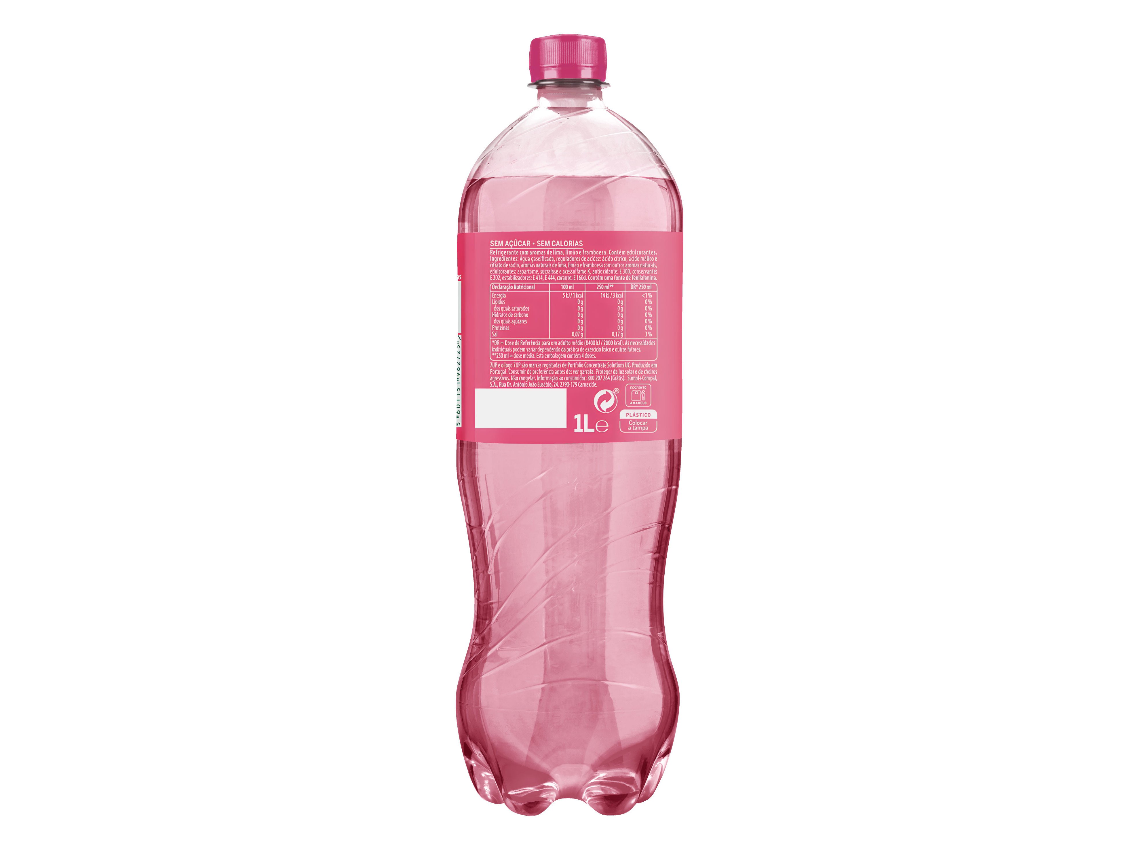 REFRIGERANTE C/GÃS 7UP ZERO PINK 1L