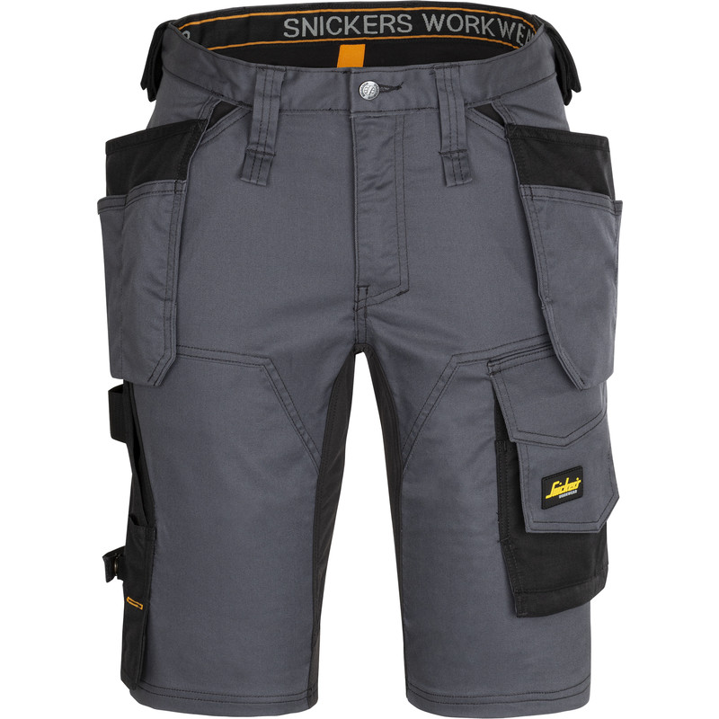Snickers AllroundWork stretch werkshort met holsterzakken slim fit 6141 52 grijs