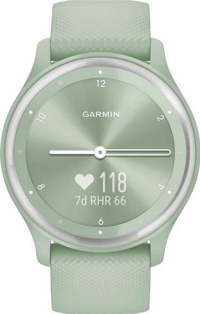Garmin - Vívomove Sport - Hybride Smartwatch - Cool Mint - Siliconen Polsband