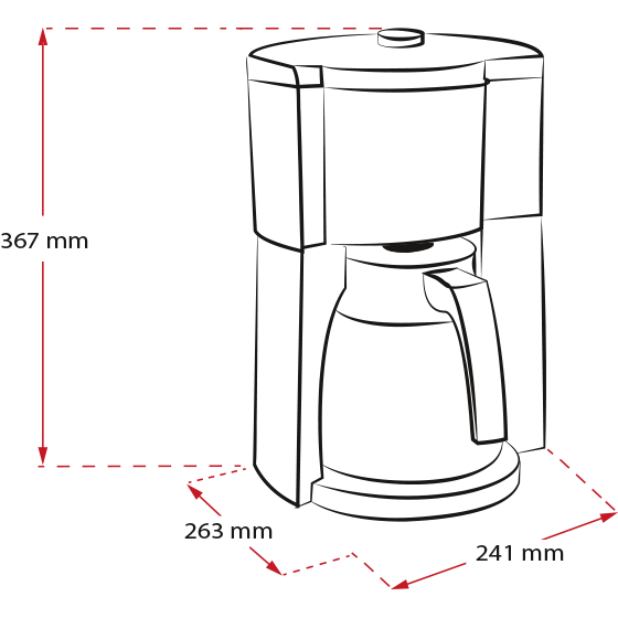 LOOK® Therm Timer|Filterkaffeemaschine Schwarz