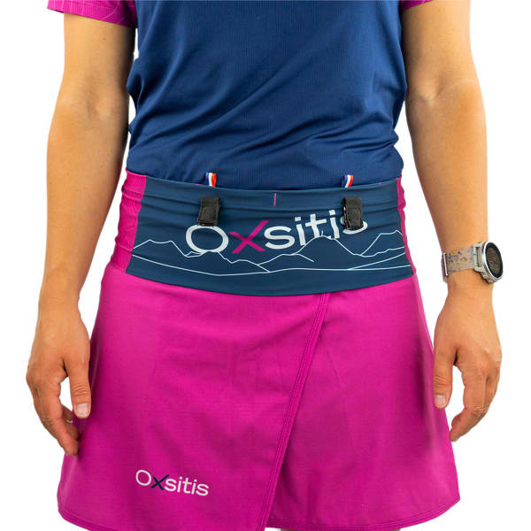 Ceinture porte gourde OXSITIS SLIM BELT TRAIL 2 W NOIR/VIOLET