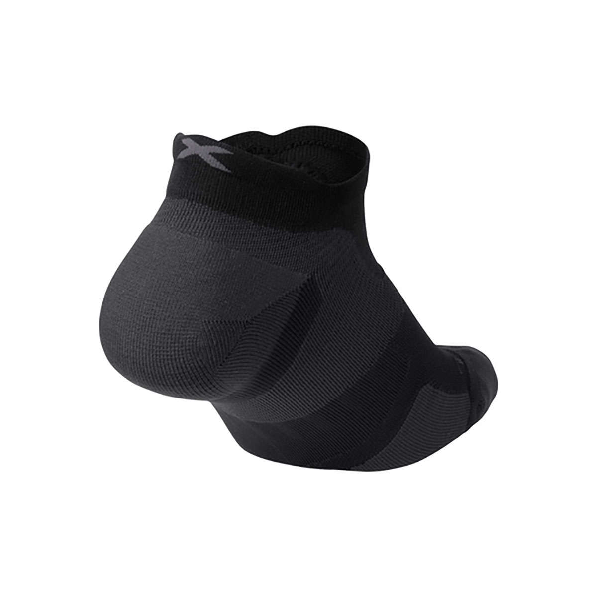 2XU Vectr Cushion No Show Compressiesokken Zwart/Grijs