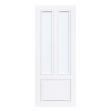 Arne & Bodil binnendeur ABT321 mat glas 8 vlaks met blanke rand - extra wit afgelakt
