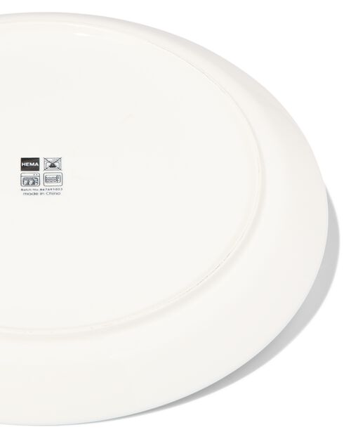 assiette plate Ø26cm - new bone blanc et bleu - vaisselle dépareillée