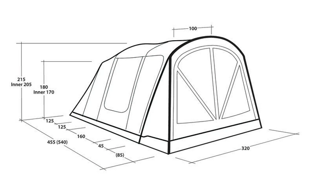 Outwell Flagstaff 5 Air Tunnelzelt für 5 Personen