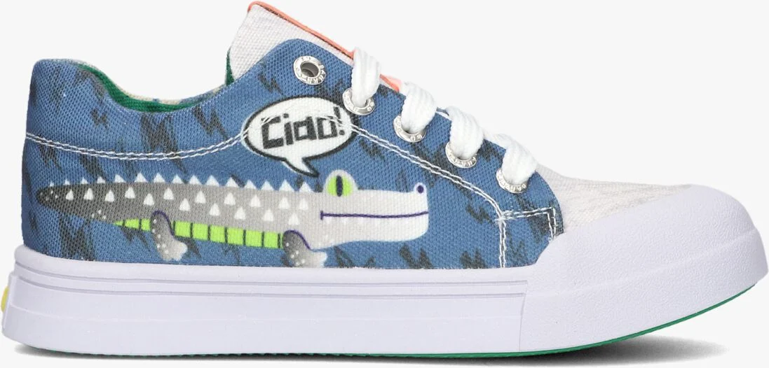 GO BANANAS blauwe go bananas lage sneakers croco
