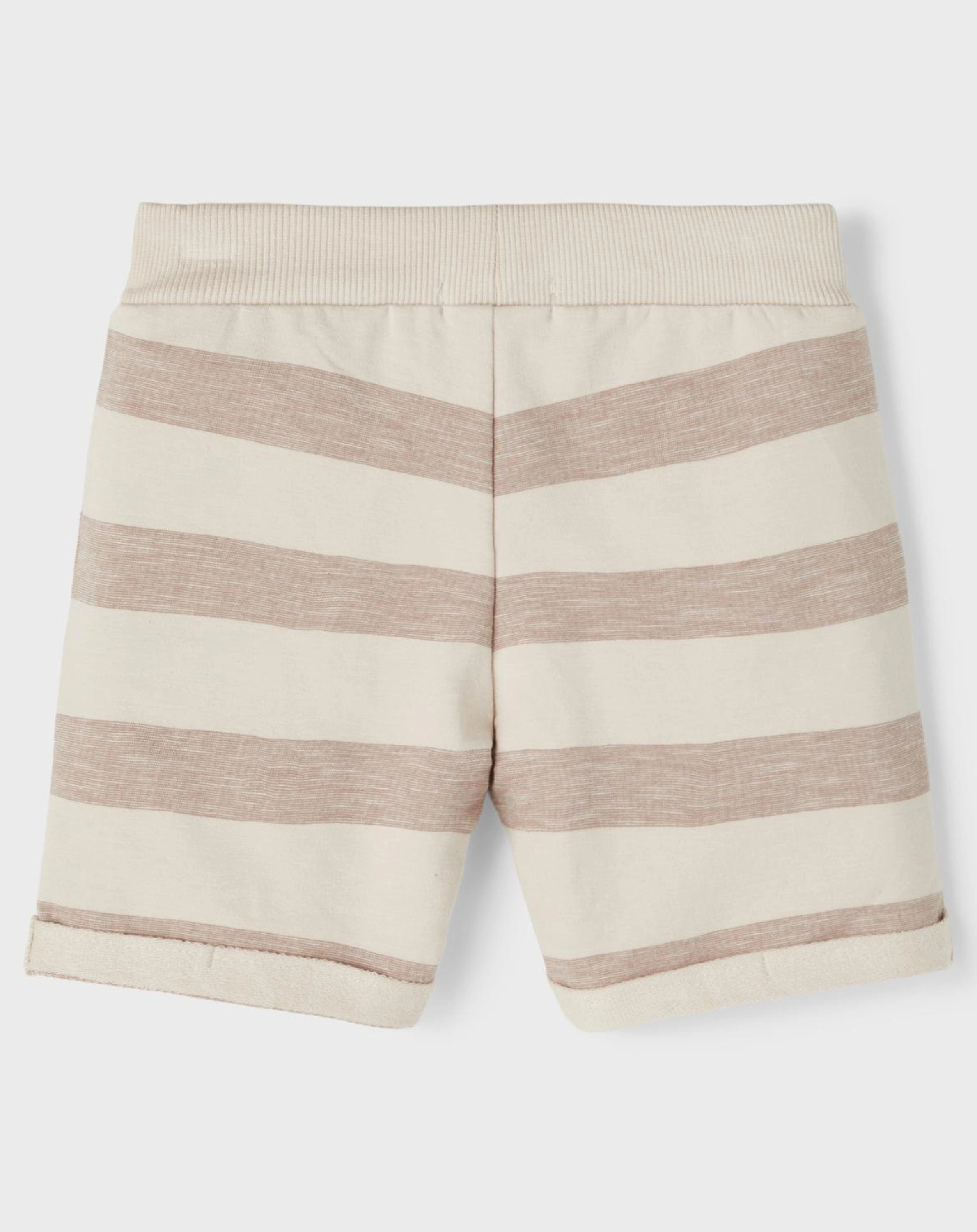 Sweat-Shorts NMMFIMO gestreift in oatmeal