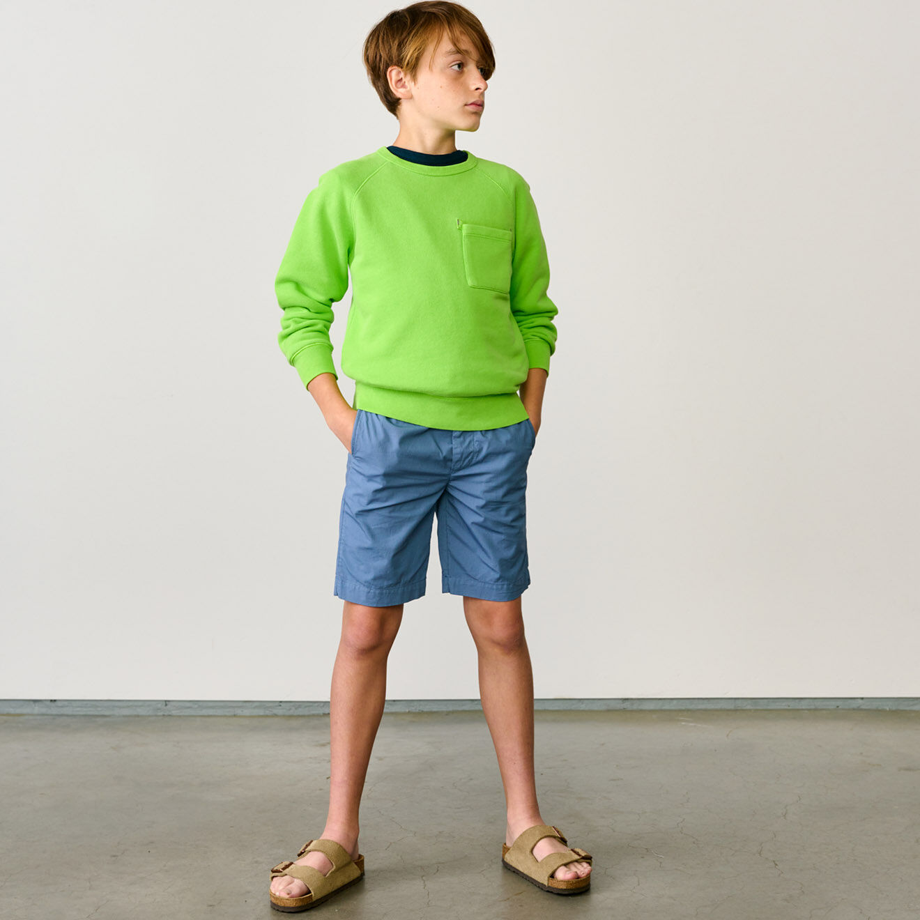 Bellerose Sweat 100% Coton biologique Fiuk vert acide
