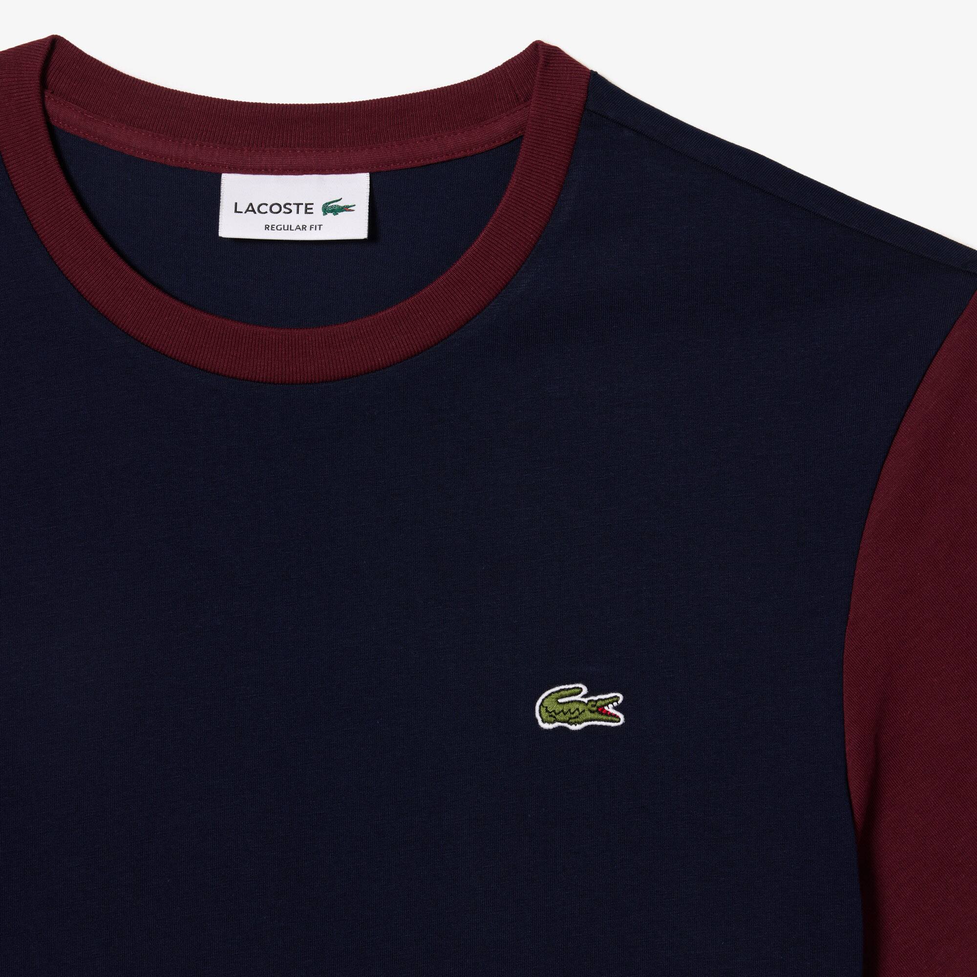 Jersey T-Shirt mit Colourblock T-Shirts - Blau - Lacoste - Herren
