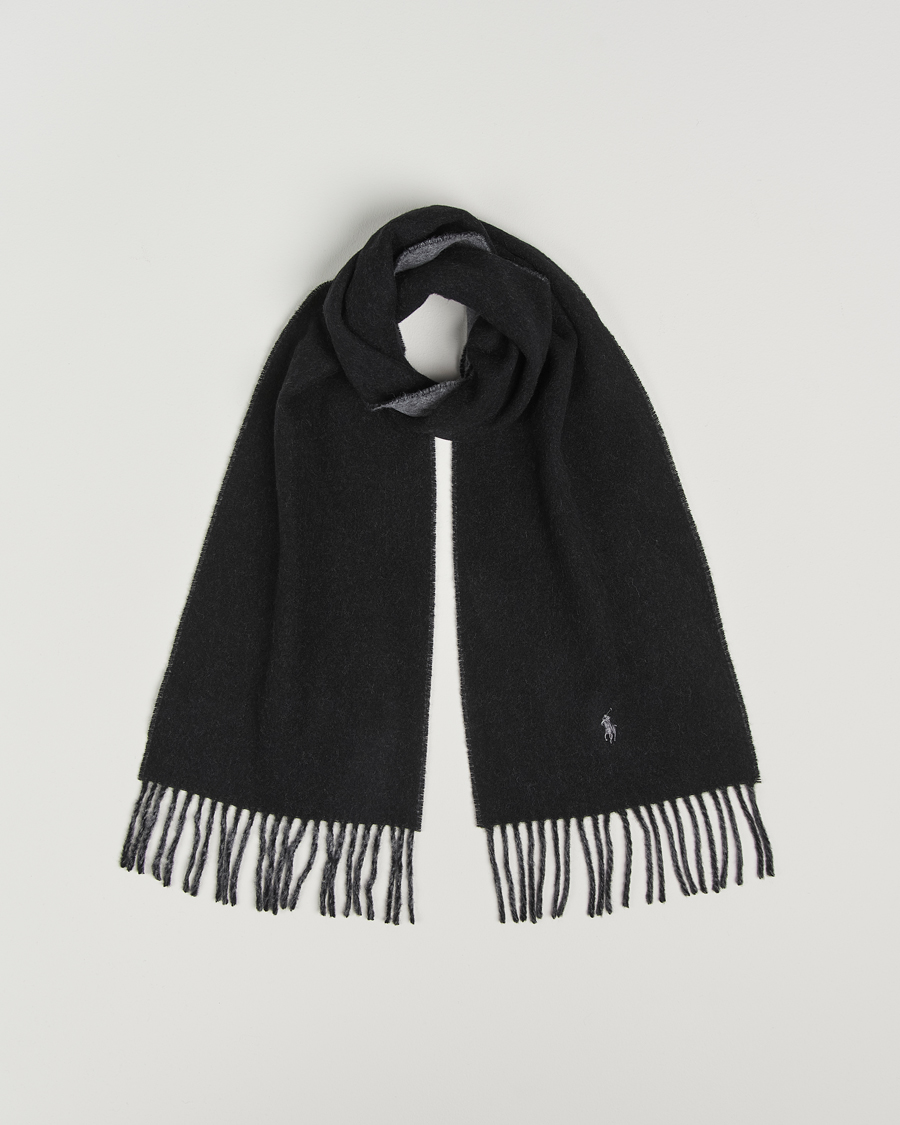 Polo Ralph Lauren Reversible Wool Scarf Polo Black/Grey