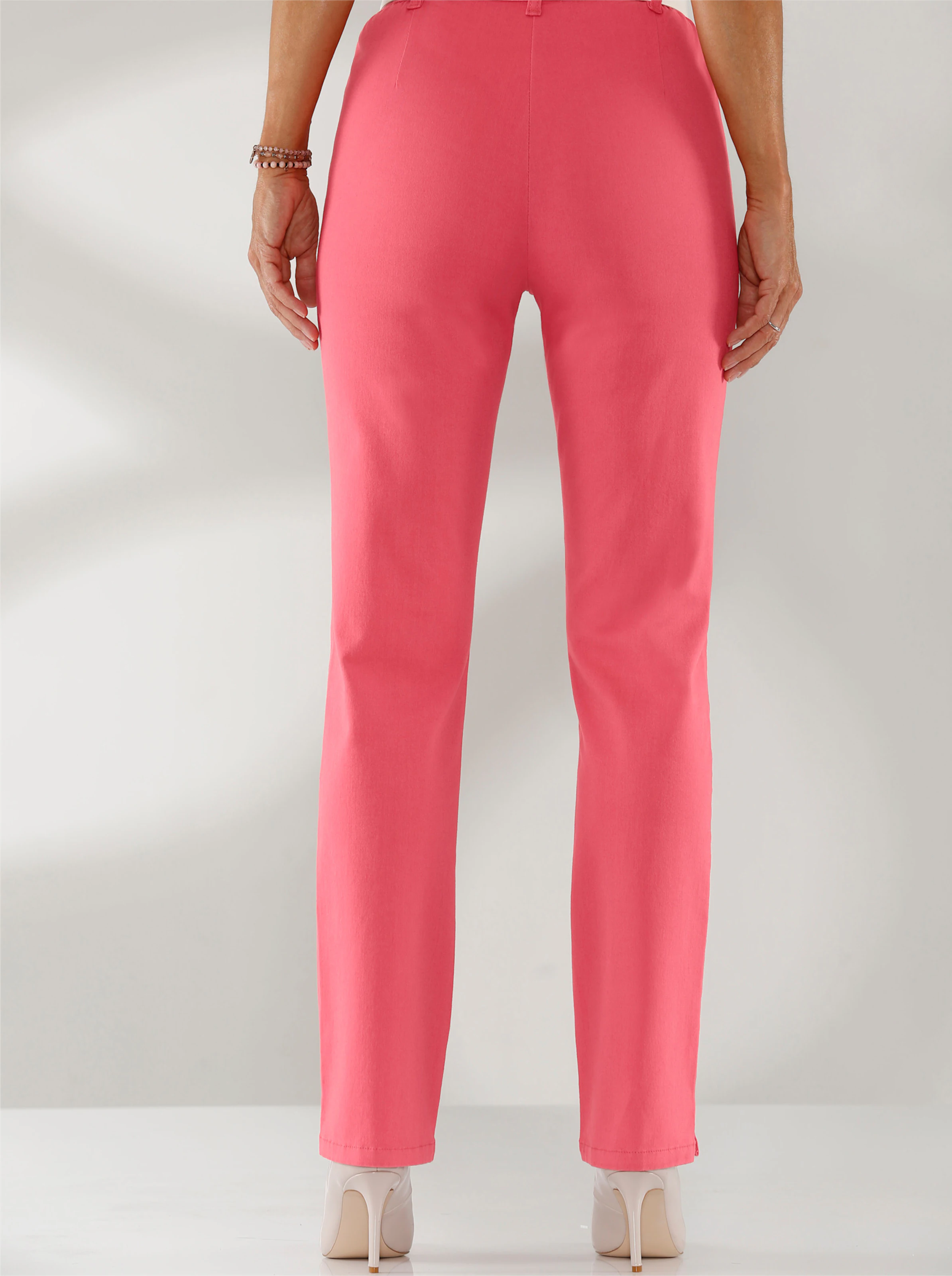 5-Pocket-Jeans in korallenrot
