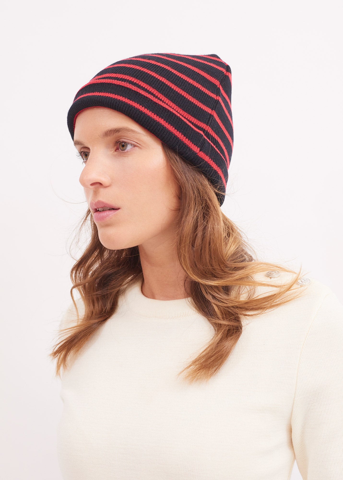 Bonnet marin rayé Cartier