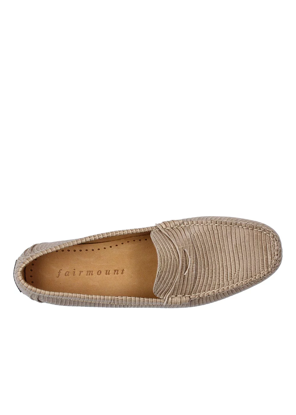 MOCASSIN W LIZARD BEIGE