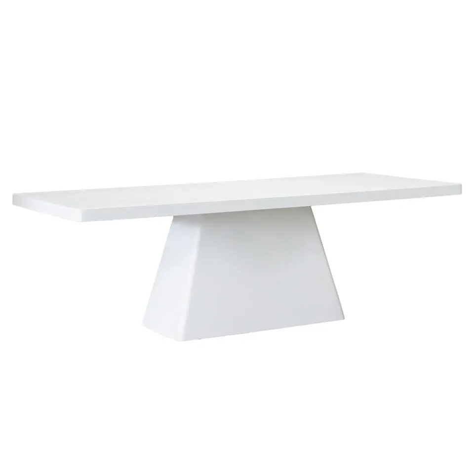 Eettafel Rechthoek 240cm - Wit Eco Composiet - Acryl Coating - Avia