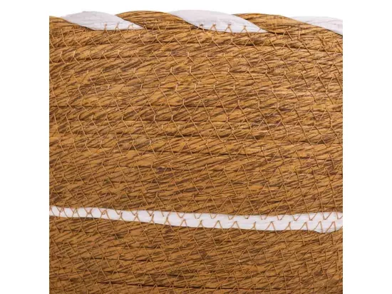 Panier en fibre naturelle tissé à la main marron 30x18x26h