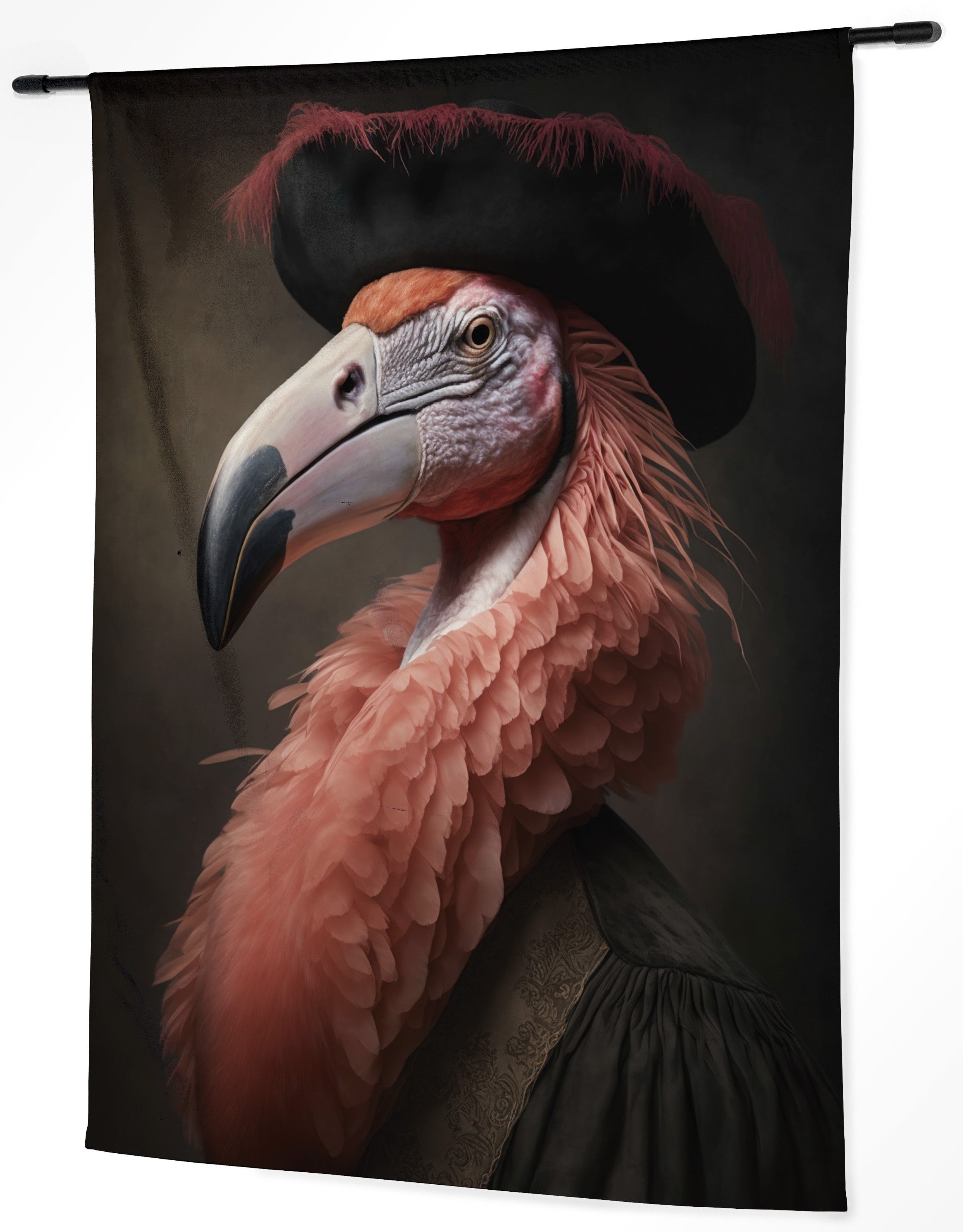 Wandkleed Flamingo