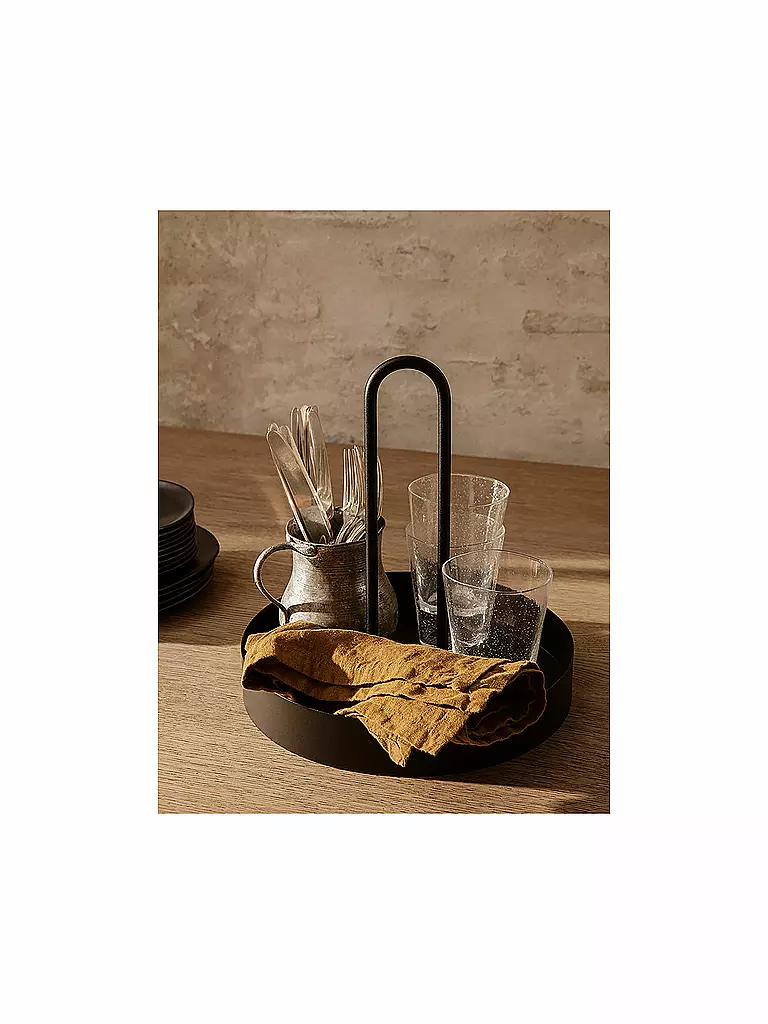FERM LIVING Grib Tray Tablett schwarz