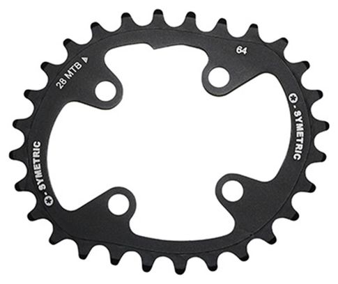 PLATEAU VTT 4BRA KIT 4BRA 38X28DTS D.104-64 POUR SHIMANO OSYMETRIC NOIR 11-10V