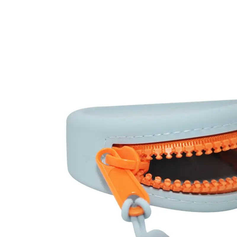 (Ø9cm) Silikon Hunde Training Futterbeutel Leckerli Tasche - Blau / Orange