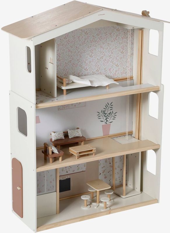 Vertbaudet - Houten Poppenhuis - 3 Verdiepingen - Met Lift - FSC 100%