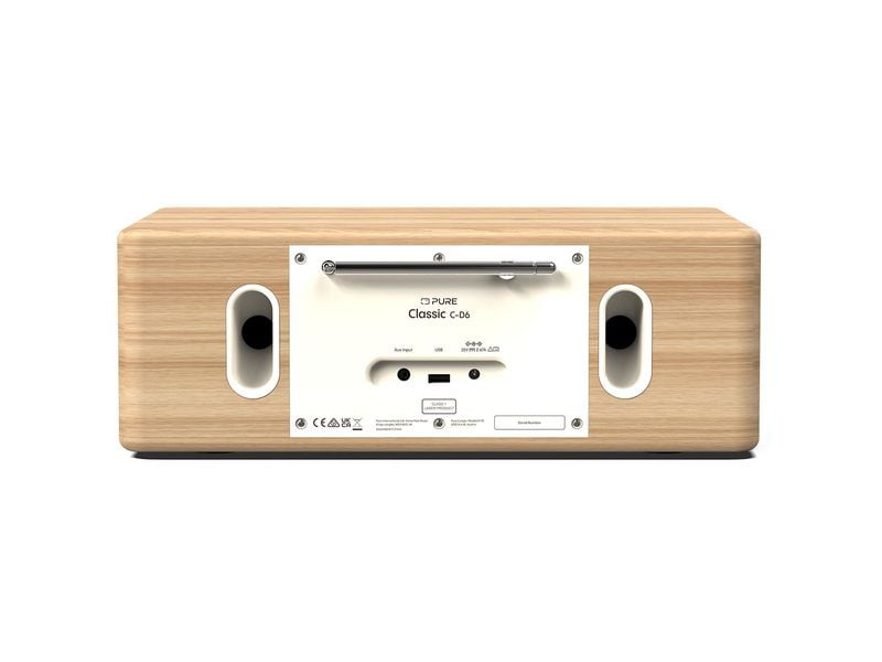 Pure DAB  Radio Classic C-D6 Eiche/Weiss DAB  Radio mit CD-Player