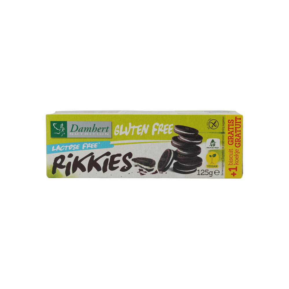 3x Damhert Koek Rikkies Glutenvrij Lactosevrij125 gr